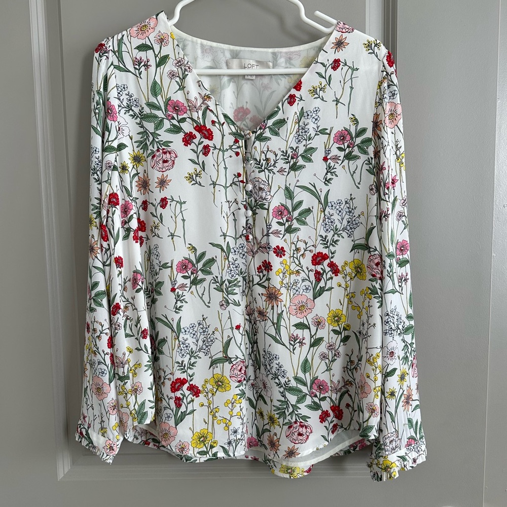LOFT floral blouse